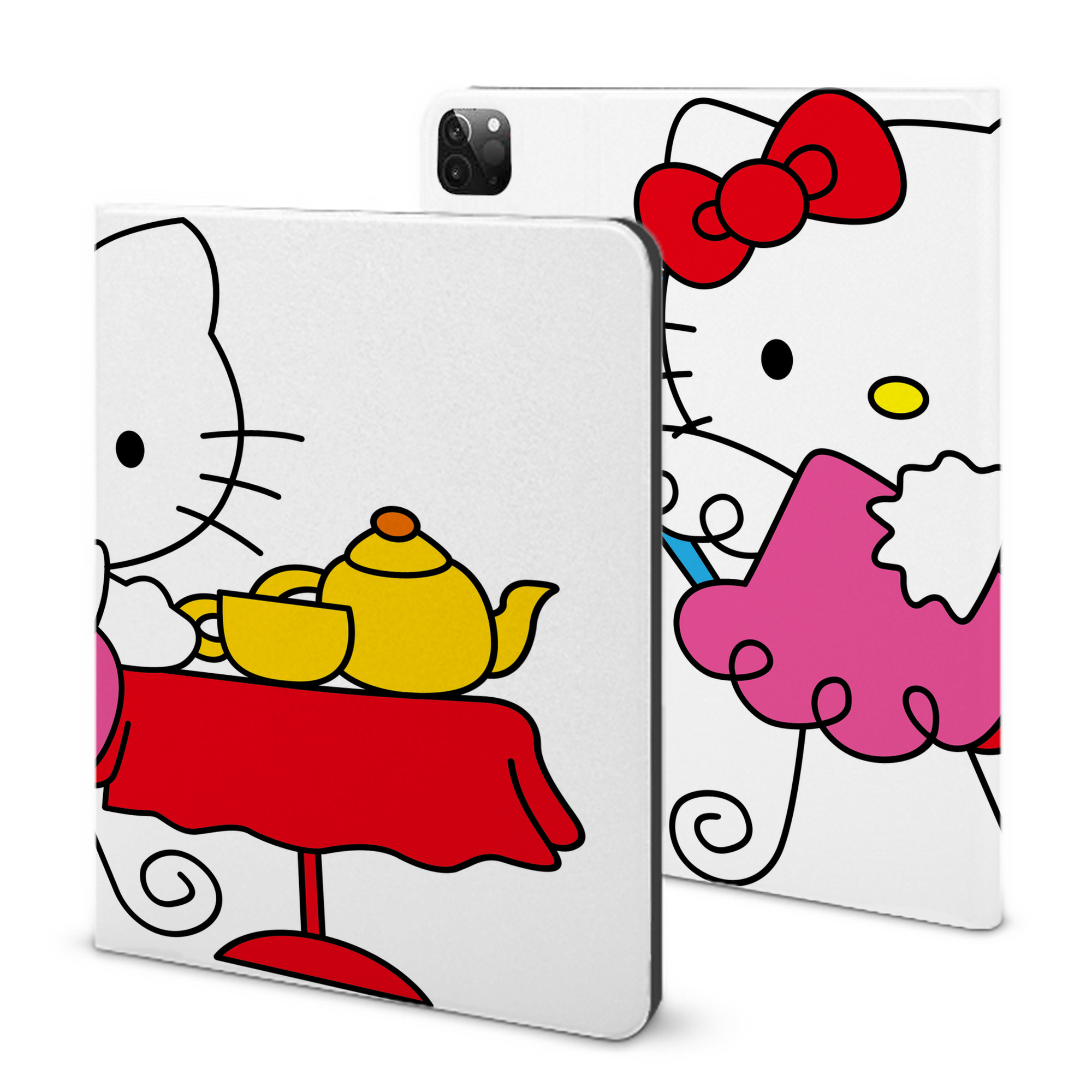 （画像用） Hello Kitty ハローキティ IPadケース ペンホルダー付き ブックスタイルデザイン
